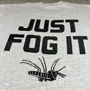 Vintage 90s Mosquito Control T Shirt Men's Large Florida Keys Just Fog It Back